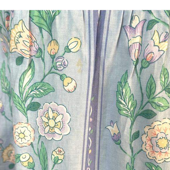 Vintage Blair Woolverton Floral Fit & Flare Midi Dress Statement Shoulder Large - Picture 8 of 11